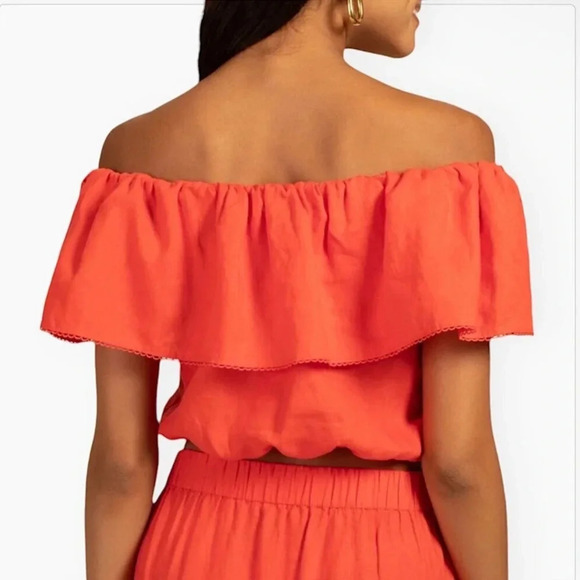 Trina Turk Out of Office Terrace off the shoulder blouse - Picture 2 of 6